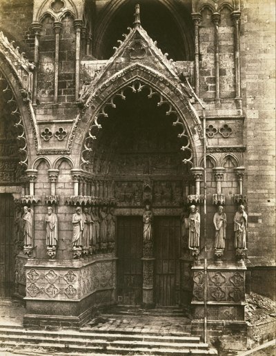 Kathedrale von Amiens (Porte de la Vierge) von Edouard Denis Baldus